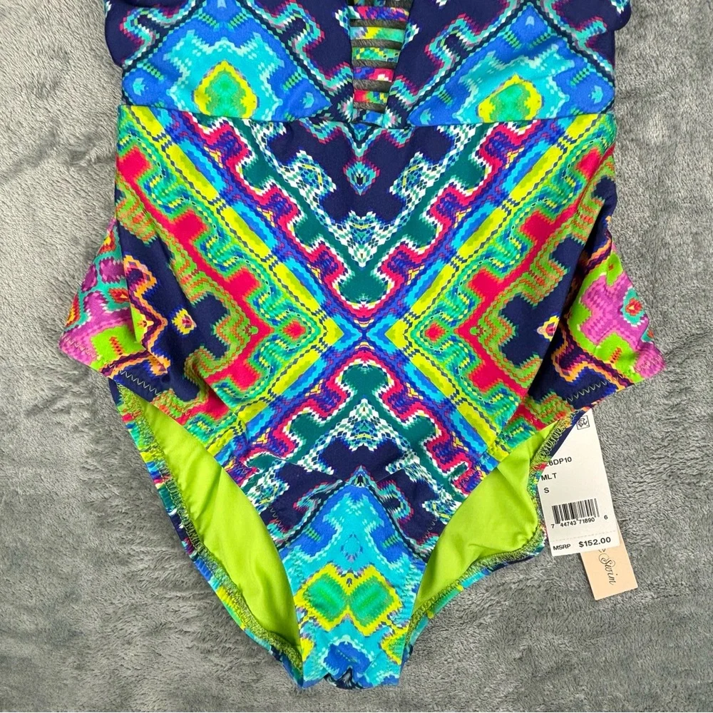 NEW Nanette Lepore Womens Small Coral Reef One Piece Swimsuit NWT - Picture 4 of 13